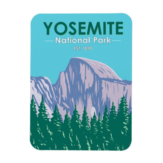 Yosemite National Park Halb Dome California Magnet (Vertikal)