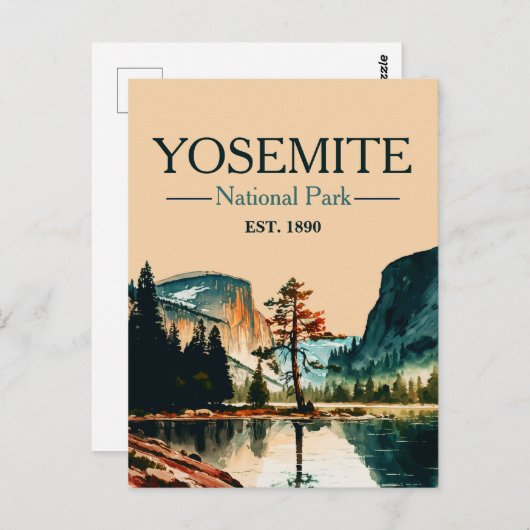 Yosemite National Park Halb Dome California Postkarte (Vorne/Hinten)