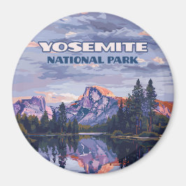 Yosemite National Park Halb Dome California Sunset Magnet