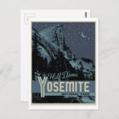 Yosemite National Park Halb Dome Postkarte (Vorne/Hinten)