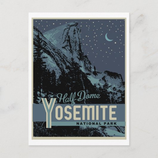 Yosemite National Park Halb Dome Postkarte (Vorderseite)