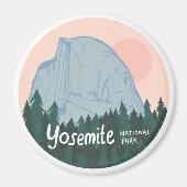Yosemite National Park Halb Dome Rosa Magnet (Vorne)
