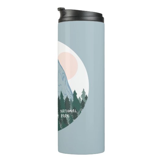 Yosemite National Park Half Dome Blue Thermosbecher (Nach rechts gedreht)