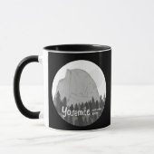 Yosemite National Park Half Dome Schwarz-weiß Tasse (Links)