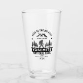 Yosemite National Park Home of the Big Foot Funny Glas (Vorderseite)