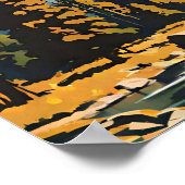 Yosemite National Park Illustrationstext Poster (Ecke)