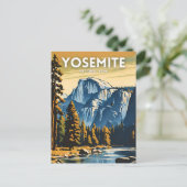 Yosemite National Park Illustrationstext Postkarte (Stehend Vorderseite)