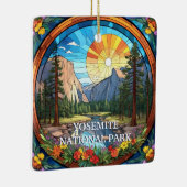 Yosemite National Park Imitate Festgeballtes Glasm Keramikornament (Rechts)