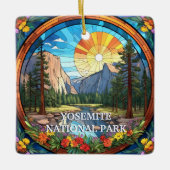 Yosemite National Park Imitate Festgeballtes Glasm Keramikornament (Vorderseite)