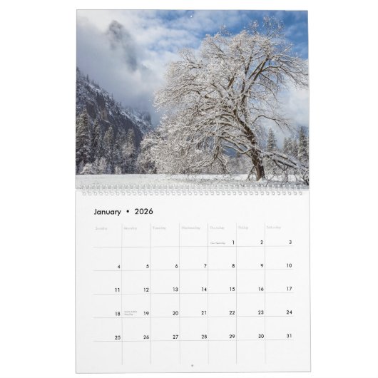 Yosemite National Park  Kalender (Jan 2026)