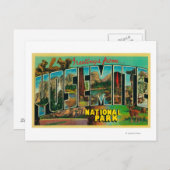 Yosemite National Park, Kalifornien - Große Lette Postkarte (Vorne/Hinten)