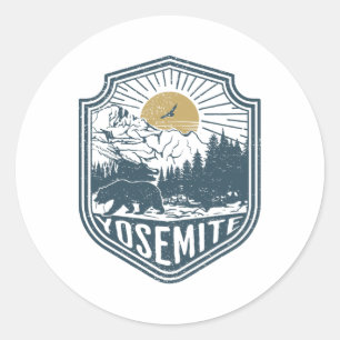Yosemite National Park Kalifornien Natur Wandern O Runder Aufkleber