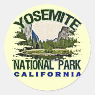 Yosemite National Park, Kalifornien Runder Aufkleber