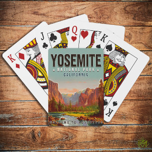 Yosemite National Park Kalifornien Vintage 1960er Spielkarten