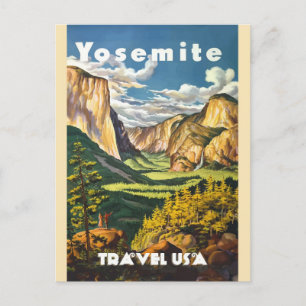 Yosemite National Park Kalifornien Vintage Reise Postkarte