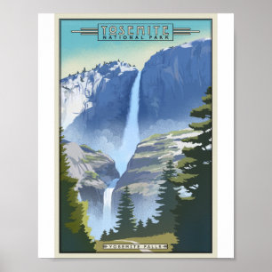 Yosemite National Park Litho-Kunstposter Poster