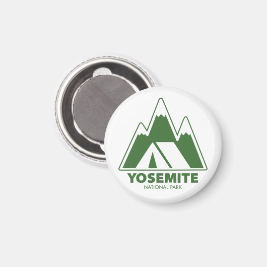 Yosemite National Park Mountains Camping Magnet (Vorderseite/Rückseite)