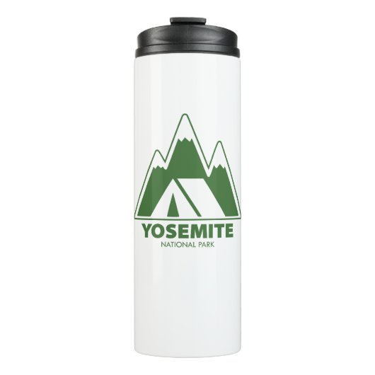 Yosemite National Park Mountains Camping Thermosbecher (Vorderseite)