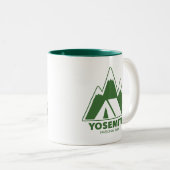 Yosemite National Park Mountains Camping Zweifarbige Tasse (VorderseiteRechts)