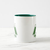 Yosemite National Park Mountains Camping Zweifarbige Tasse (Mittel)