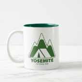 Yosemite National Park Mountains Camping Zweifarbige Tasse (Links)