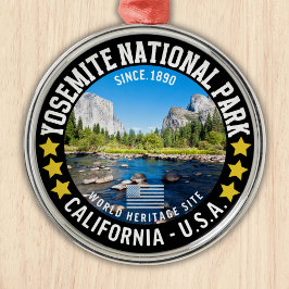 Yosemite National Park Photo Landscape Ornament Aus Metall