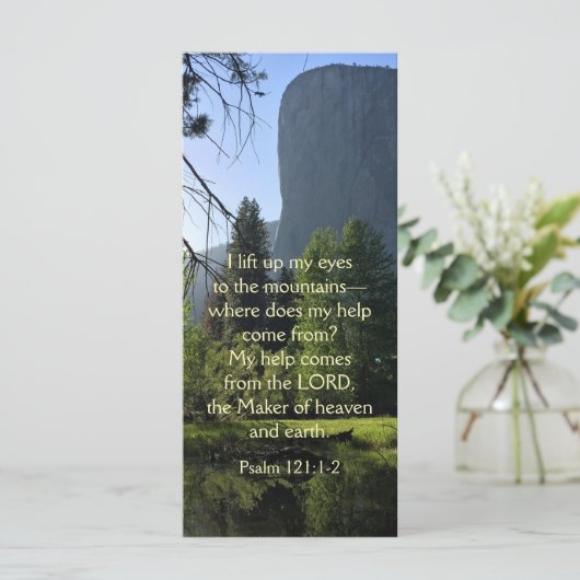 Yosemite National Park Psalm Flat Card (Stehend Vorderseite)