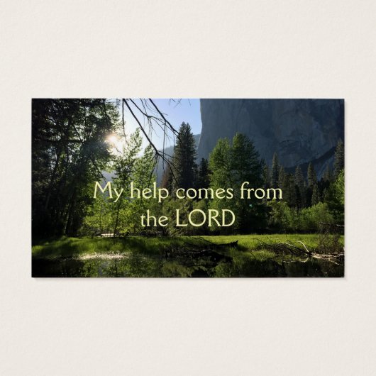 Yosemite National Park Psalm Wallet Card (Rückseite)