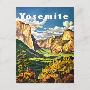 Yosemite National Park Reise Kunst Postkarte