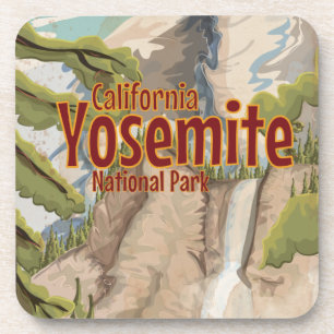 Yosemite National Park Reiseplakat Untersetzer