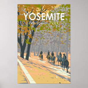 Yosemite National Park Reiten Reise Kunst Poster