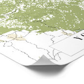 Yosemite National Park Retro Street Karte Poster (Ecke)