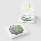 Yosemite National Park Ribbon Falls California Steinuntersetzer (Seitenansicht)