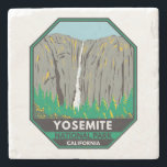 Yosemite National Park Ribbon Falls California Steinuntersetzer<br><div class="desc">Yosemite Vektorgrafik Design. Der Park ist berühmt für seine riesigen,  alten Sequoia-Bäume und für Tunnel View,  die ikonische Aussicht auf den Turm Bridalveil Fall und die Granitfelsen von El Capitan und Half Dome.</div>