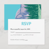 Yosemite National Park RSVP Card Retro Karte (Vorne/Hinten)