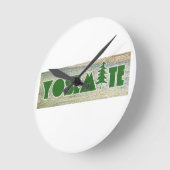 Yosemite National Park Runde Wanduhr (Winkel)