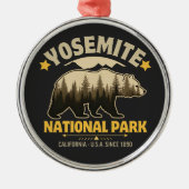 Yosemite National Park Rustic Bear Ornament Aus Metall (Vorne)