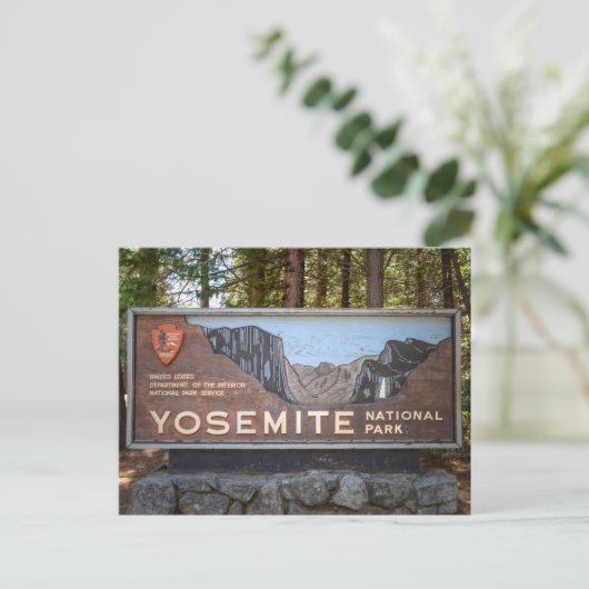 Yosemite National Park – Rustikale Reisefotografie Postkarte (Stehend Vorderseite)