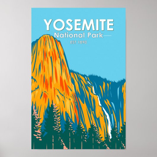 Yosemite National Park Sentinel Fall Kalifornien Poster (Vorne)