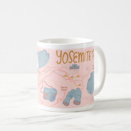 Yosemite National Park Tasse in Pink (VorderseiteRechts)