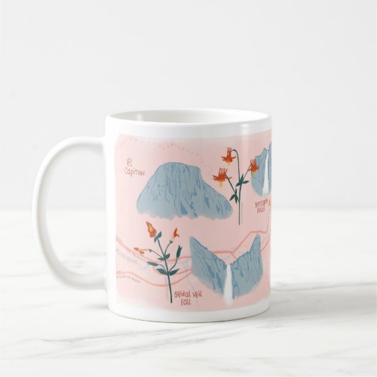 Yosemite National Park Tasse in Pink (Links)