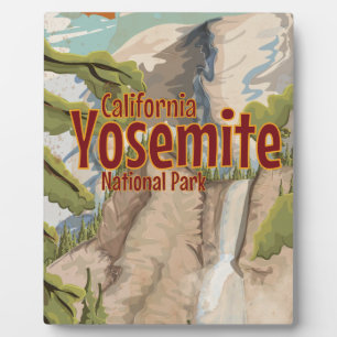Yosemite National Park Travel Poster Fotoplatte