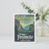 Yosemite National Park USA Vintage Travel Place Postkarte (Stehend Vorderseite)
