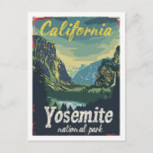 Yosemite National Park USA Vintage Travel Place Postkarte (Vorderseite)