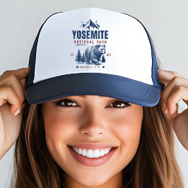 Yosemite National Park Vintage Bear Cap Truckerkappe