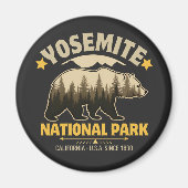 Yosemite National Park Vintage Bear Magnet (Vorne)