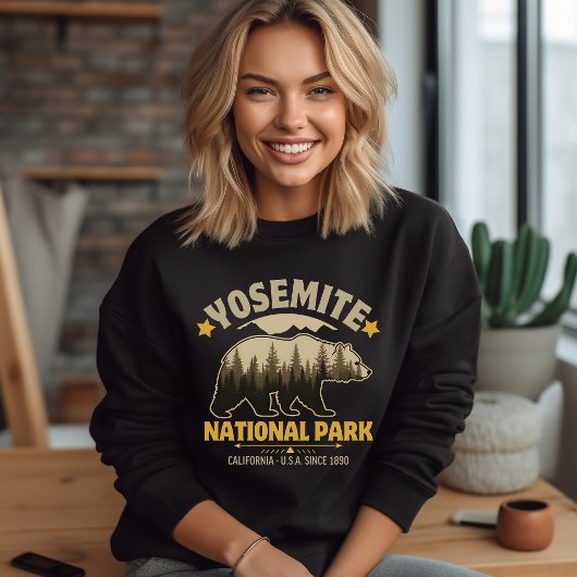 Yosemite National Park Vintage Bear Sweatshirt