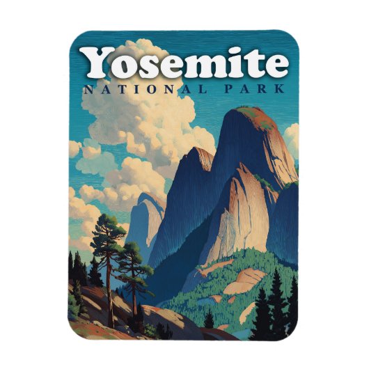 Yosemite National Park Vintage Magnet (Vertikal)
