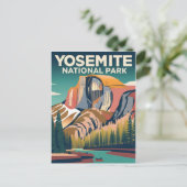 Yosemite National Park Vintage Postkarte (Stehend Vorderseite)