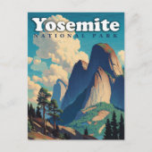 Yosemite National Park Vintage Postkarte (Vorderseite)